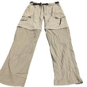 BC Clothing Mens Beige Cargo Hiking Pants Zip Leg Shorts Size M X 32​​​​​